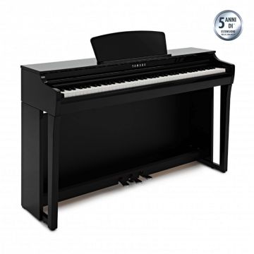Piano Digitale Yamaha CLP725-PE con mobile nero lucido 