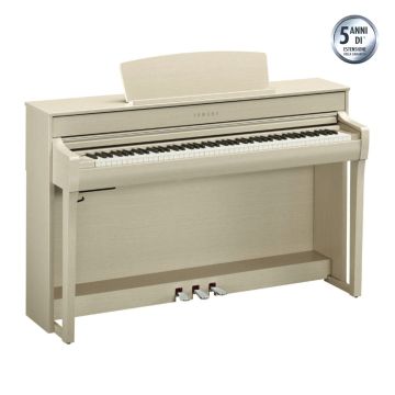 Piano Digitale Yamaha CLP745-WA con mobile bianco cenere opaco