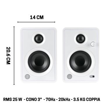 Coppia Monitor Mackie CR3-X - 3" 50w white