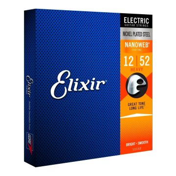 Corde elettrica Elixir 12152 Nanoweb heavy 12-52