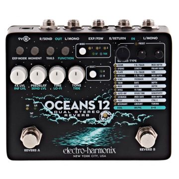 Pedale Electro Harmonix OCEANS 12 dual stereo reverb