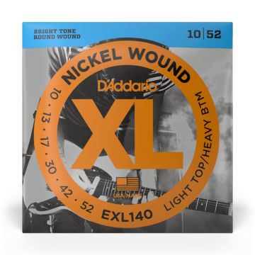 Corde Elettrica D`Addario EXL140 XL nickel wound 10-52