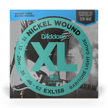 Corde elettrica D`Addario EXL158 XL nickel wound baritone light 13-62