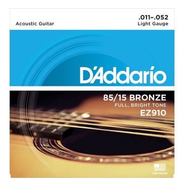 Corde acustica D'Addario EZ910 85/15 bronze light 11-52