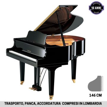 Pianoforte coda Yamaha GB1 nero lucido l unghezza cm.151