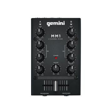 Gemini MM1 mixer per dj color nero con 2 canali da 6,5"