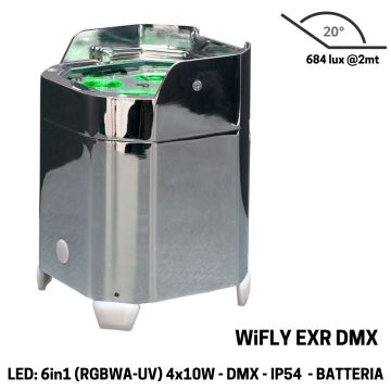 Proiettore Led a batteria ADJ ELEMENT HEXIP 4x10w RGBAW+UV IP54