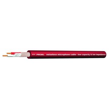 Cavo mic. bilanciato Proel HPC210 al mt rosso - SEZIONE 2X0.22 mm2