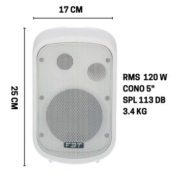 Diffusore FBT J5AW 120w - 5" - SPL 113 db bianco