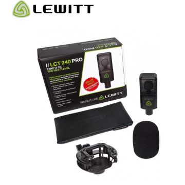 Microfono Lewitt LCT 240 PRO BLACK PACK condensatore con sospensione