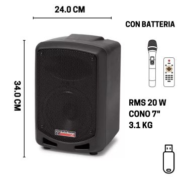 Box amplificato Audio Design M1 7W/L 1 palmare 60w a batterie