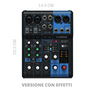 Mixer Yamaha MG06X con effetti - 2Mic/2Stereo
