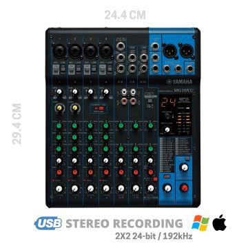 Mixer Yamaha MG10XU con effetti e USB - 4Mic/3Stereo