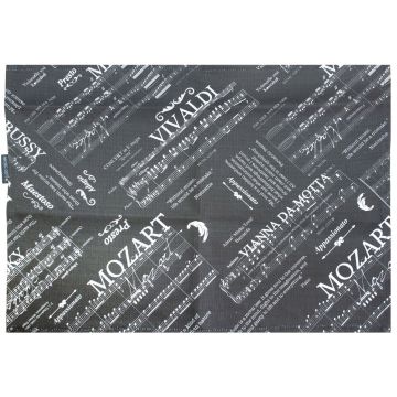 Tovaglietta Americana Music-Gift black spartiti cotone 40x30 cm