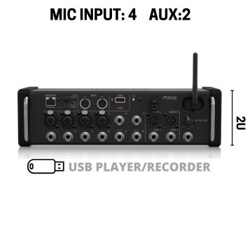 Mixer digitale Midas MR12 a rack per IOS/Android WIFI