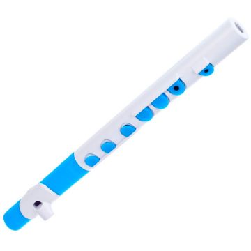 Flauto Nuvo Toot 2.0 corpo in abs bianco blu con borsa