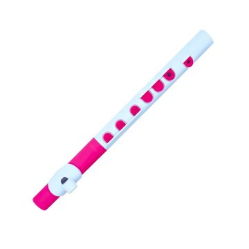 Flauto Nuvo Toot 2.0 corpo in abs bianco rosa con borsa