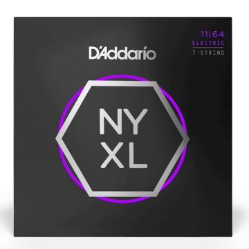 Corde elettrica 7 corde D`Addario NYXL1164 nickel wound medium 11-64