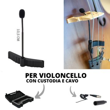 Microfono Violoncello Audio Design Pro PA MCL con supporto