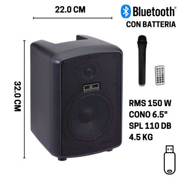 Box Soundsation Hyper Play 6AMW 1 palmare+batteria ricaricabile