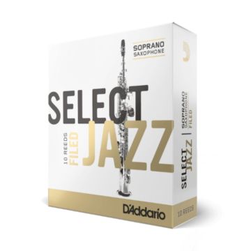 Ance Sax Soprano Select Jazz filed D'Addario n.3 Hard 10pz