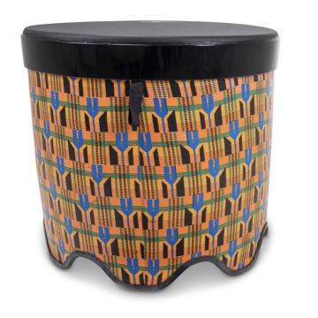 Toca Gathering Drum Toca Freestyle II kente cloth 18x16" TSSGD-18KT-SLP