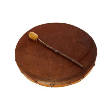 Terre' Shaman Drum 40cm pelle capra rotondo con battente