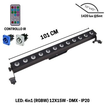 Barra Led Sagitter SLIMBAR12P 12 led da 15w