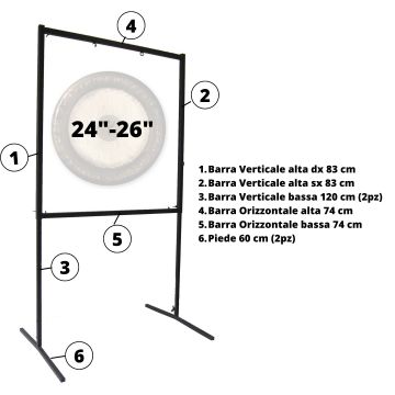 Supporto Gong Paiste quadrato da terra per 1 Gong 24/26" 