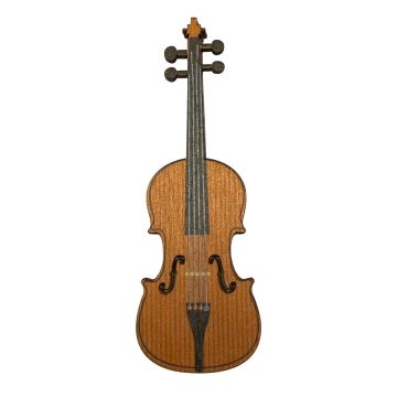 Calamita violino Mirabrixia in legno 11cm marrone chiaro