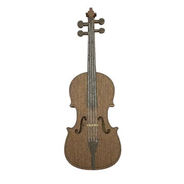 Calamita violino Mirabrixia in legno 11cm marrone scuro