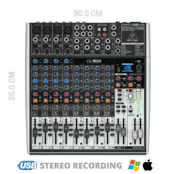 Mixer Behringher X1622 USB  - 4Mic-4Stereo