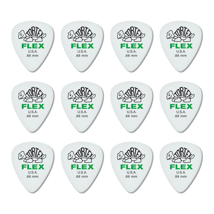 Blister plettri Dunlop 428P.88 Tortex flex standard 12pz 88mm main product photo