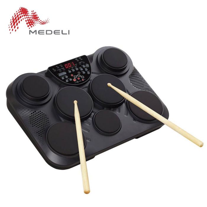 Multipad Medeli DD315 con 7 pad, 2 pedali e bacchette