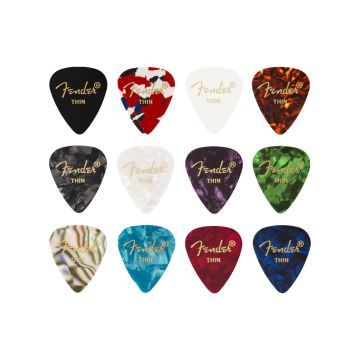 Blister plettri Fender 351 shape medley thin 12pz