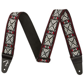Fender Pasadena Woven Guitar Strap Red Snowflake
