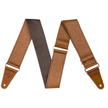 Tracolla chitarra Fender tooled brown pelle 5 cm