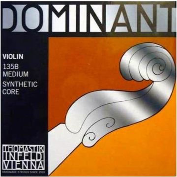 Corde Violino 4/4 Thomastik Dominant  135B medium Mi acciaio pallino