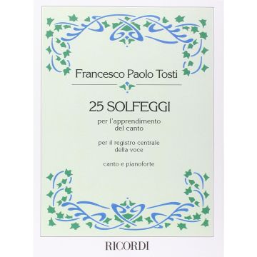 25 solfeggi per l'apprendimento del canto Francesco Paolo Tosti Book solfeggio 