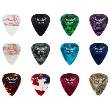 Blister plettri Fender 351 Dotted Celluloid Picks 12-Pack Heavy