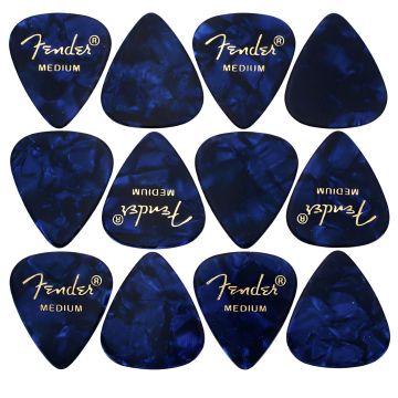Fender 351 Blister plettri shape Premium blue moto medium 12pz