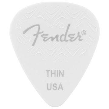 Blister plettri Fender 351 Shape White Thin 6 pz.