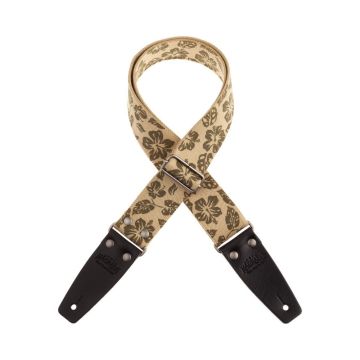 Tracolla chitarra Magrabo' SC Retrò Hippie terminali neri fibbia argento 5 cm