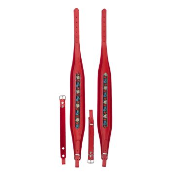 Tracolla 120 bassi cuoio velluto Rosso L8 Edelweis