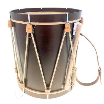 Tamburo da parata Honsuy 40,5x44cm dark brown con tracolla e battente