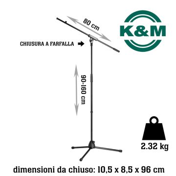 Asta Microfono giraffa K&M 27105
