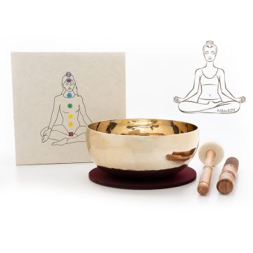 Klangschalen 19cm con cuscino,battenti Yoga