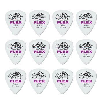 Blister plettri Dunlop 428P1.14 Tortex flex standard 12pz 1.14mm