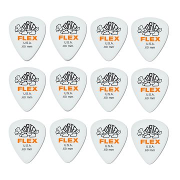 Blister plettri Dunlop 428P.60 Tortex flex standard 12pz 60mm