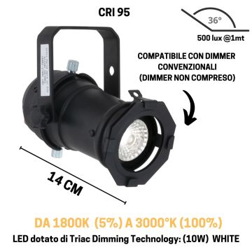 Showtec PAR 16 warm on dim